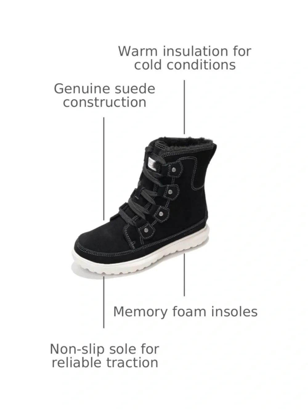 NEW Project Cloud 100% Genuine Leather Womens Snow Boots